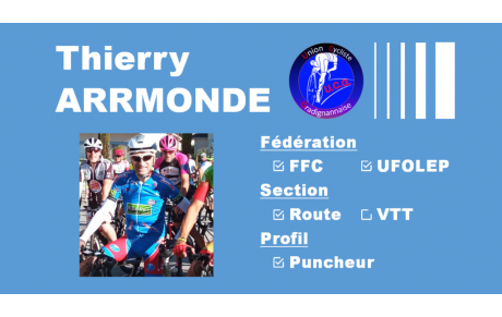 Thierry ARRAMONDE dans le portait de la semaine
