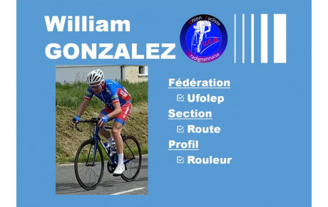 William GONZALEZ  dans le portait de la semaine