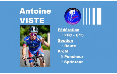 Antoine VISTE dans le portrait de la semaine