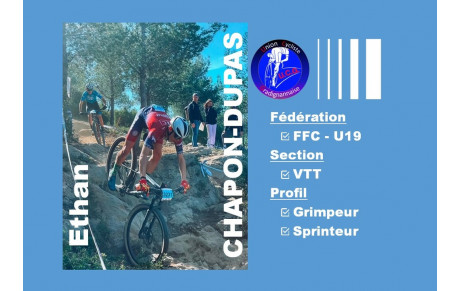 Ethan CHAPON-DUPAS dans le portrait de la semaine
