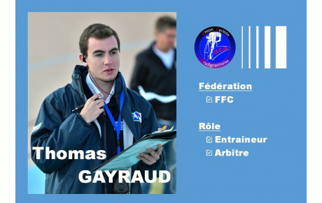 Thomas GAYRAUD dans le portrait de la semaine