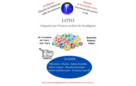 Loto de l'UCG le 25 nomvembre 2023